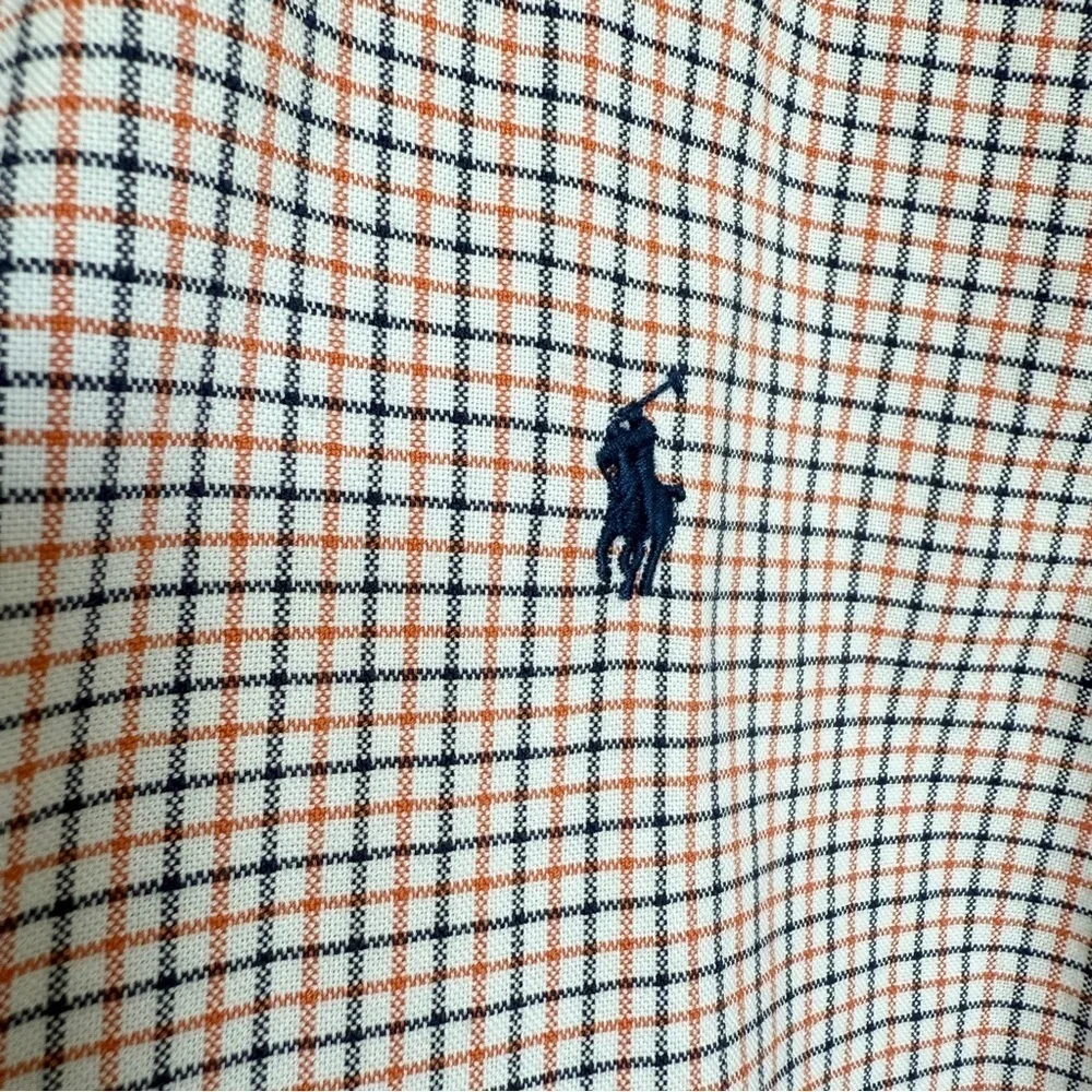 Ralph Lauren Boy’s XL Checkered Button-Up Dress Shirt Multicolor 100% Cotton